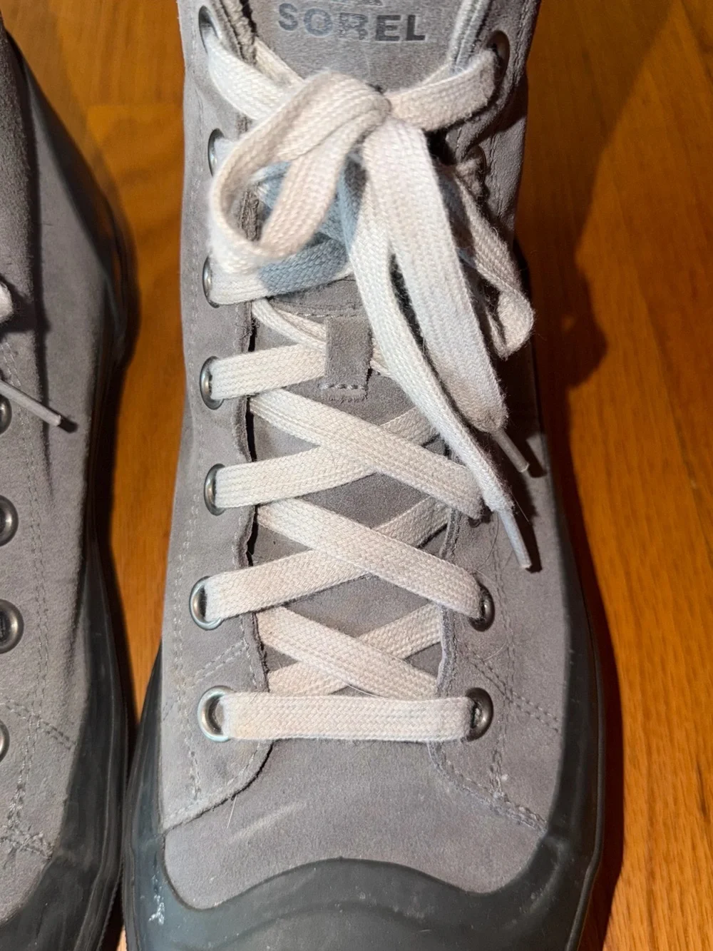 Sorel Men’s Gray High-Top Suede & Rubber Sneakers